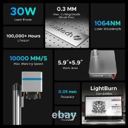 OMTechT 30W 6x6 Intergrated Fiber Laser Marker Engraver -Galvo Compact 30