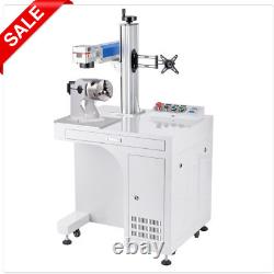 OMTechT? 50W 12x12 Cabinet Fiber Laser Metal Marker Engraver with Rotary Axis
