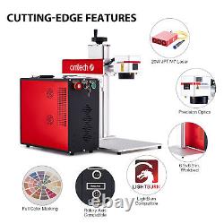 OMTech 20W Fiber Laser Engraver Marker for Metal Color Marking 7x7 Bed JPT MOPA