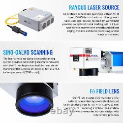OMTech 20W Fiber Laser Marking Machine 110x110mm with Basic Accessories Combo