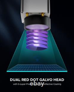 OMTech 20W Fiber Laser Marking Machine 4.3x4.3 for Metal Engraving Etching