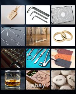 OMTech 20W Fiber Laser Marking Machine 4.3x4.3 for Metal Engraving Etching