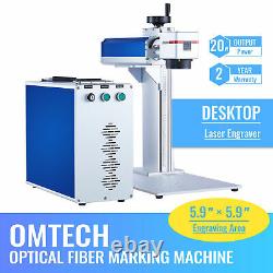 OMTech 20W Fiber Laser Marking Machine Metal Engraving Engraver EzCad2 150X150mm