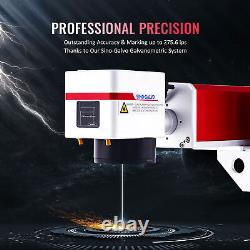 OMTech 20W JPT MOPA 7x7 Fiber Laser Marking Engraving Machine with Rotary Axis