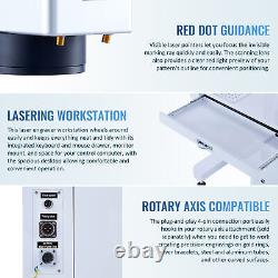 OMTech 30W 6.9 x6.9 Fiber Laser Marking Machine Metal Marker wIth Rotary Axis