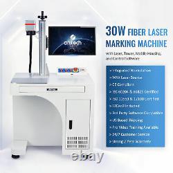 OMTech 30W 7.9x7.9 Max Metal Steel Engraver Marker Fiber Laser Marking Machine