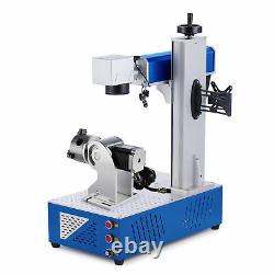 OMTech 30W Fiber Laser Marking Machine 7.9x 7.9 Metal Marker with Rotary Axis