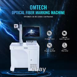 OMTech 50W 12x12 Fiber Laser Engraver Marker Marking Machine with Rotary Axis