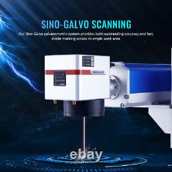 OMTech 50W 12x12 Fiber Laser Engraver Marker Marking Machine with Rotary Axis