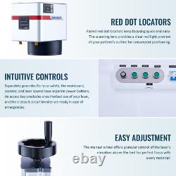 OMTech 50W 12x12 Fiber Laser Engraver Marker Marking Machine with Rotary Axis