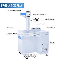 OMTech 50W 12x12 Fiber Laser Marker Engraver Marking Machine with Rotary Axis