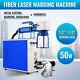Omtech 50w 5.9x5.9 Raycus Fiber Laser Marking Machine For Metal With Rotary Axis