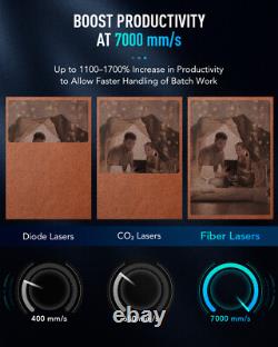 OMTech 50W JPT Autofocus Fiber Laser Marking Machine with Camera&Rotary Axis -Used