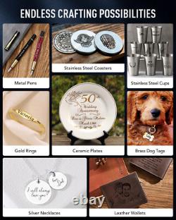 OMTech 50W JPT Autofocus Fiber Laser Marking Machine with Camera&Rotary Axis -Used