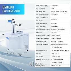 OMTech 50W Metal Marking Machine Workstation Mobile 12x12 Fiber Laser Engraver