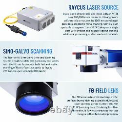 OMTech 50W Split Fiber Laser Marking 11.8x11.8 Metal Marker with Rotary Axis A