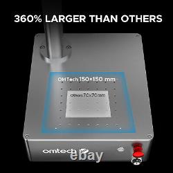 OMTech 5.9x5.9 Fiber Laser Engraver 30W Laser Engraver Cutter for Metal Marking