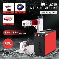 OMTech 60W JPT MOPA Fiber Laser Engraver Marker Laser 6.9x6.9 with Rotary Axis