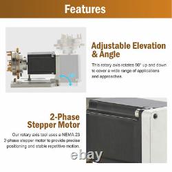 OMTech 80mm Jewelry Marking Tool 360 Rotary Axis for Fiber Laser Marker Used