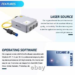 OMTech All-in-One Fiber Laser Marking Machine 5.9x5.9 20W Engraver Metal Marker