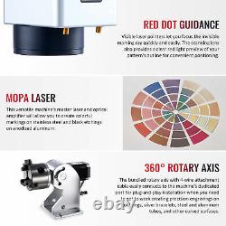 OMTech Fiber Laser 30W JPT MOPA Laser Marking Machine 6.9x6.9 w. Rotary Axis
