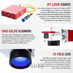 OMTech Fiber Laser 30W JPT MOPA Laser Marking Machine 6.9x6.9 with Rotary Axis