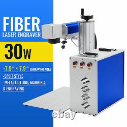 OMTech Fiber Laser Marking Machine 30W 7.9 × 7.9 Metal Marker Cutter Engraver