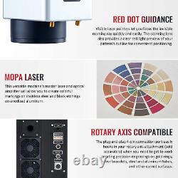 OMTech MOPA Fiber Laser 80W Laser Engraving Machine for Color Metal Marking JPT