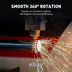 OMTech Rotary Axis 80mm 3 Jaw Rotary Attachment for Fiber Laser Engraver Marker
