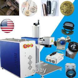 PICKUP 30W Raycus Fiber Laser Marking Engraving Machine Rotary Axis FDA CE