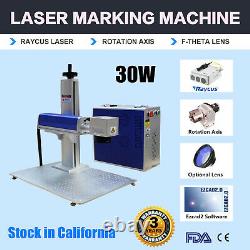 Pickup Raycus 30W Split Fiber Laser Mental Marking Engraving Machine+Rotary axis