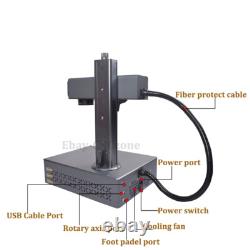 Portable 100W JPT Auto Focus Fiber Laser Marking Machine Color Marker Engraver