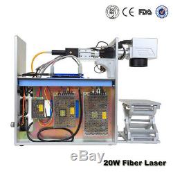 Portable 20W Fiber Laser Machine Laser Engraver Printer Metal Marking Engraving