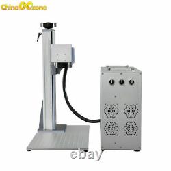 Portable 30W Fiber Laser Marking Machine For Metal Steel Split &Rotary Axis US