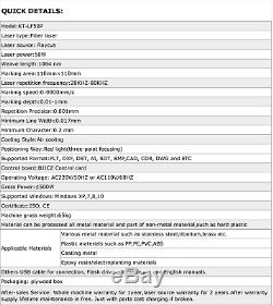 Portable 50W Raycus Fiber Laser Marking Machine for Big Metal Parts Engraving