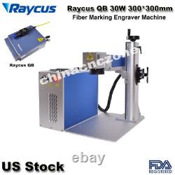 Portable Raycus QB 30W 300300mm Fiber Laser Marking Machine Red Dot BJJCZ US