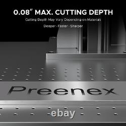 Preenex 20W Fiber Laser Marking Machine for Metal Steel 4.3x4.3 with Rotary Axis