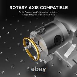 Preenex 20W Fiber Laser Marking Machine for Metal Steel 4.3x4.3 with Rotary Axis
