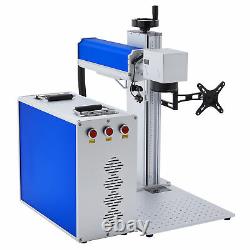 Preenex 30W 7.9 x 7.9 Fiber Laser Marking Machine Metal Marker with Rotary Axis