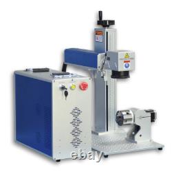 Preowned 50W JPT Fiber Laser Engraver Machine with D80 Rotary for Metal Marking