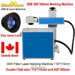Protable 30W 300300/110110 Fiber Laser Marking Engrave Machine For Metal Steel