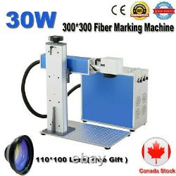 Protable 30W 300300 Fiber Laser Marking Machine Double lens Foe Metal CANADA