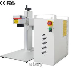 RAYCUS 50W Fiber Laser Marking Machine Gold Silver Engraver Rotary Dog Tag Mark