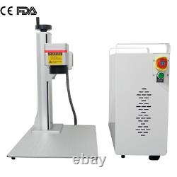 RAYCUS 50W Fiber Laser Marking Machine Gold Silver Engraver Rotary Dog Tag Mark