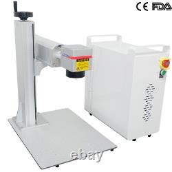 RAYCUS 50W Fiber Laser Marking Machine Gold Silver Engraver Rotary Dog Tag Mark