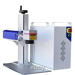 RAYCUS 50W Fiber Laser Marking Machine Gold Silver Engraver Rotary Dog Tag Mark