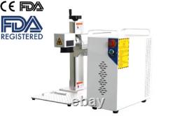 RAYCUS 50W Fiber Laser Marking Machine Gold Silver Engraver Rotary Dog Tag Mark