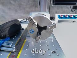 RAYCUS 50W Fiber Laser Marking Machine Gold Silver Engraver Rotary Dog Tag Mark