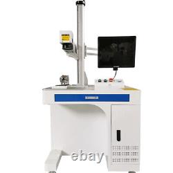 RAYCUS 50W Fiber Laser Marking Machine with rotary axis sea shipping CE FDA