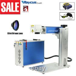 Raycus 150x150mm Fiber Laser Marking Machine 30W+Extra 200x200mm Lens Send